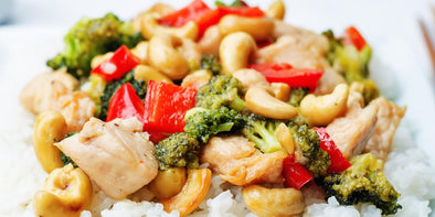 Stir Fried Chicken, Peppers and Cashews