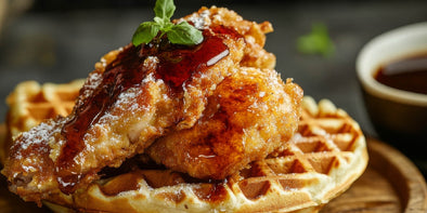 Maple Apples with Chicken Waffles