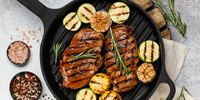 Cast Iron Steak and Roasted Vegetables